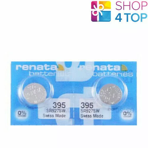 2 Renata 395 Sr927Sw Batterien Silver 1.55V Watch Swiss Made Exp 2024 Neu