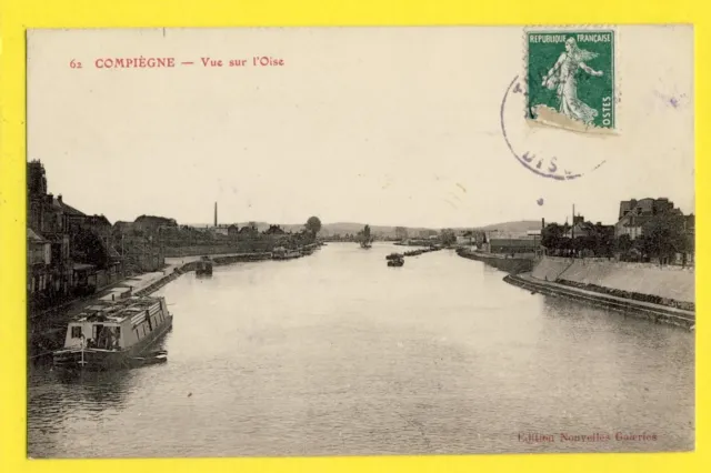 cpa Ecrite en 1909 FRANCE 60 - COMPIÈGNE Vue sur l'Oise