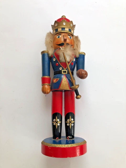 nutcracker village 2003 soldier nut cracker wood doll guard military
