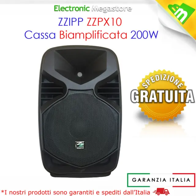 Cassa Acustica Attiva Amplificata 200W Woofer 25 Cm 10" In Abs Pro Series