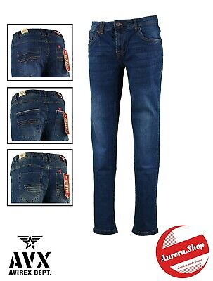 jeans AVIREX pantalone denim 3 colori UOMO cotone pantalone SLIM / REGULAR FIT
