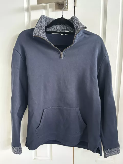 Country Road Boys Navy Quarter Zip Jumper Size 16