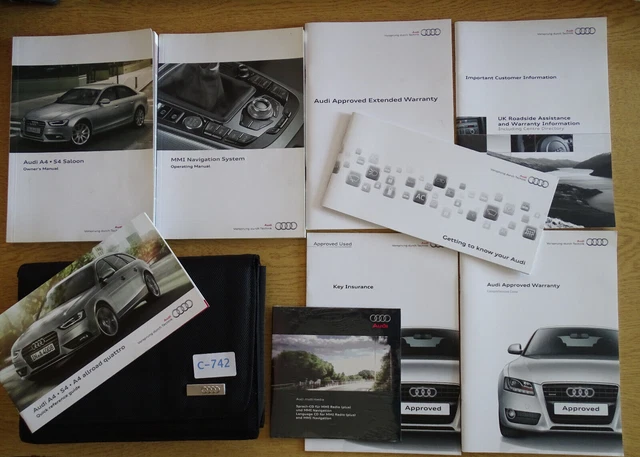 Audi Handbook.pdf GENUINE AUDI A4 S4 2011-2015 Handbook Owners Manual Book Wallet Pack C ...