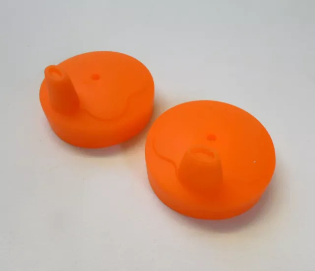 TUPPERWARE 2x Tuppercare Ersatzdeckel Kinderbecher Trinklerntasse ORANGE