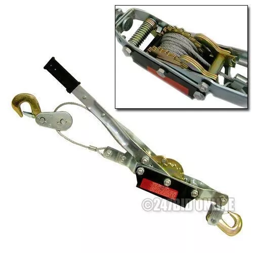 4 Ton Heavy Duty 2 Hook Cable Puller Hand Winch Turfer Caravan Trailer Boat