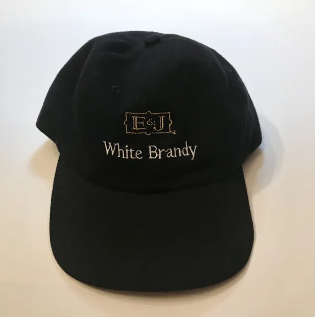 VTG E&J White Brandy Liquor Embroidered Hat Adjustable One Size Cap