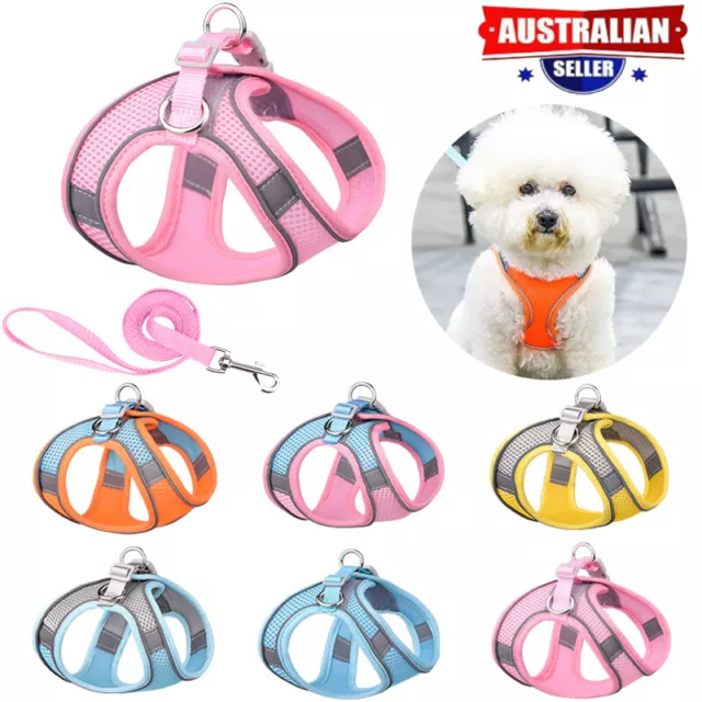 Adjustable Pet Dog Puppy Cat Harness Breathable Puppy Reflective Soft Mesh Vest