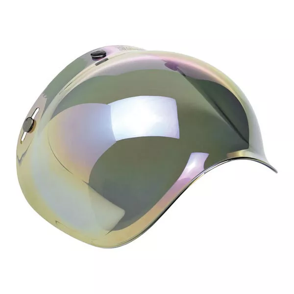 Visor Bubble Biltwell Rainbow Mirror for Helmet Jet Cafè racer Custom