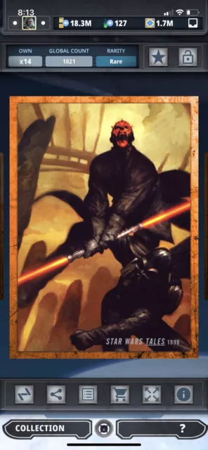 Topps Star Wars Digital Card Trader Orange Evolution: Comics Tales Insert