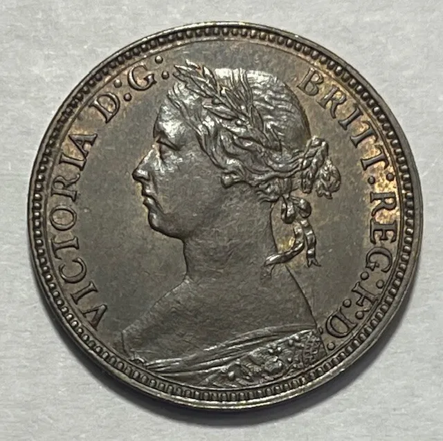 GREAT BRITAIN - Queen Victoria - Farthing 1875H - Km-753 - UNCIRCULATED!