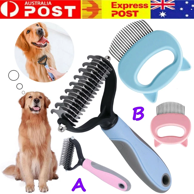Dog Pet Cat Grooming Comb Brush- Undercoat Rake Dematting Deshedding Trimmer S/L