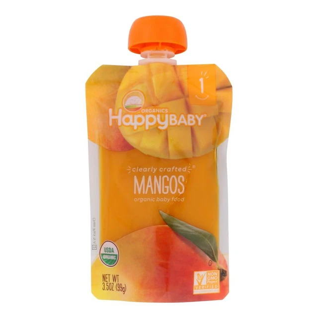 Happy Baby Clearly Crafted Mango - Case of 16 3.5 oz.