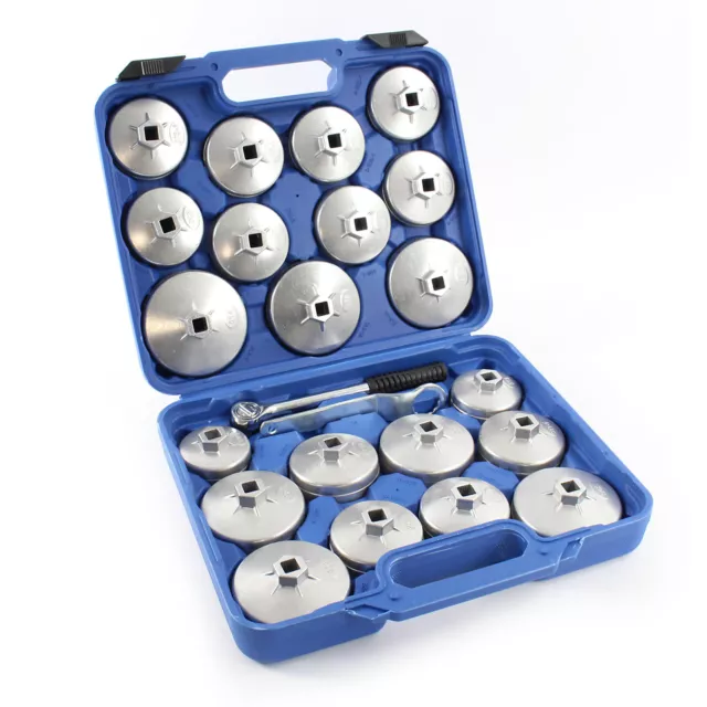 XPOtool Set di tappi chiavi per filtro dell'olio 23 pz in alluminio per auto