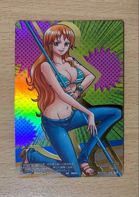 RARE ONE PIECE AR Carddas Nami NO.F01 09 SR Card Game Japanese