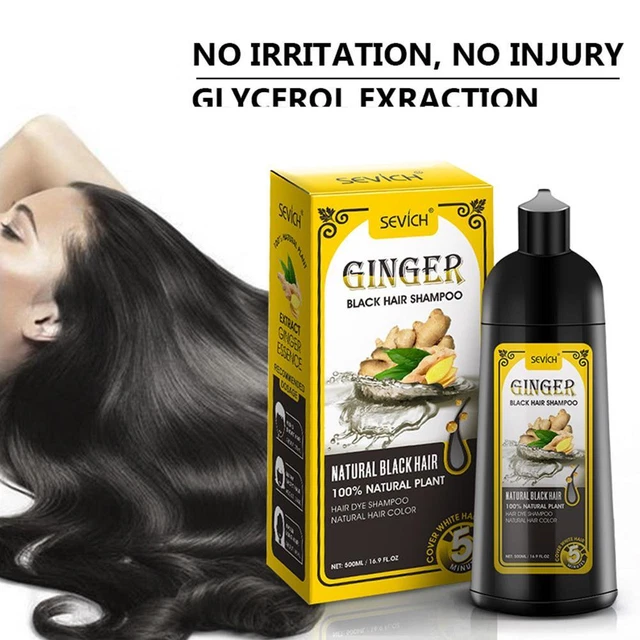 Champú tinte para el cabello negro coco natural rápido instantáneo U0O3