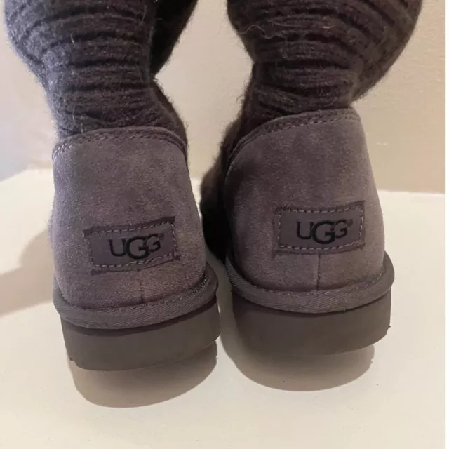 UGG Capra Gray Wool knit shearling lined Boots