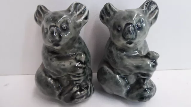 Australian Pottery Darbyshire Koalas Salt & Pepper Shakers Pair