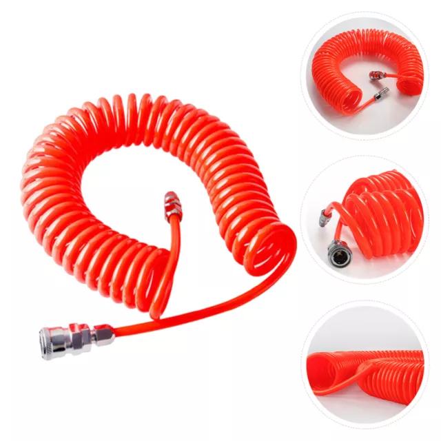 Red Pu Pneumatic Spring Tube Flex Hose Air Compressor Valve