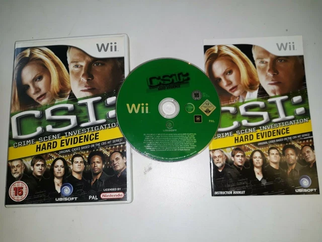 Wii Csi Crime Scene Investigation Rigide Preuve Nintendo Jeu Cube