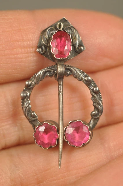Broche Fibule Ancien Argent Massif Antique Solid Silver Brooch Bijou Provencal
