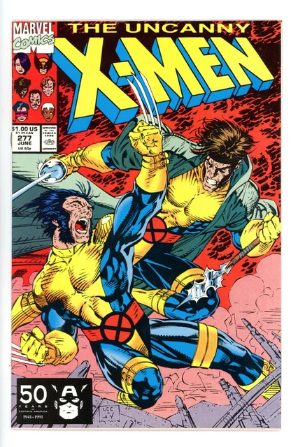 UNCANNY X-MEN #277  Marvel 1991 - Jim Lee Art - Chris Claremont Story- VF/NM