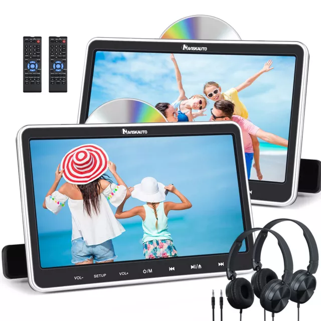 ONE/PAIR 10.1" Dual Screen Portable Car DVD Player Moniter USB HDMI SD+Headphone