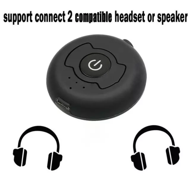 Bluetooth Transmitter Splitter Sender 3.5mm AUX Stereo Music Wireless TOP J8V0