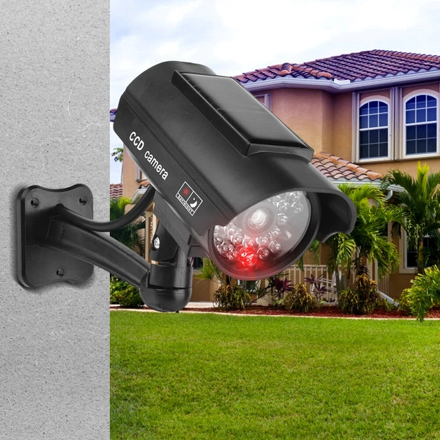BW 2x Fake Dummy CCTV Dome Security Camera Flashing LED Indoor Outdoor Warning Sign - View #5