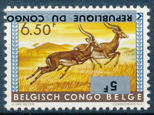 [BIN22108] Congo 1964 Fauna good stamp Overprint Variety very fine MNH