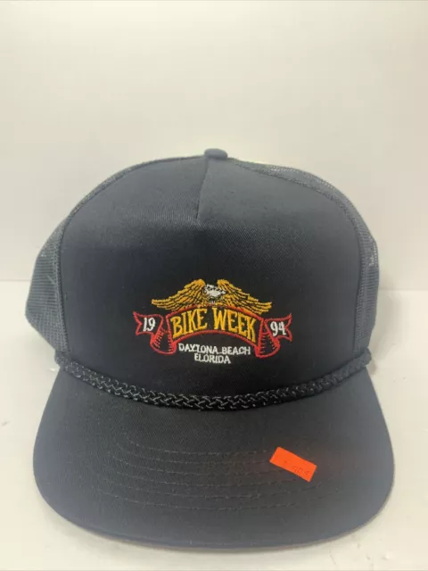 Vintage 1994 Daytona Beach Bike Week Snapback Trucker Hat Cap Rare HTF