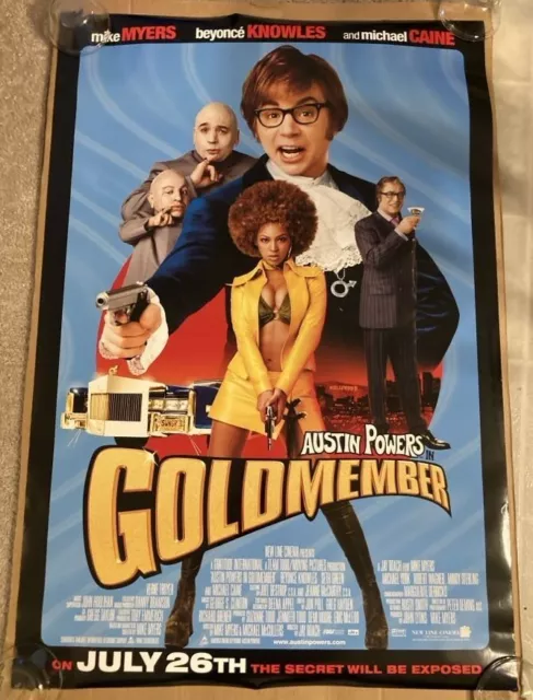 AUSTIN POWERS GOLDMEMBER (2002) D/S MOVIE POSTER 27X40 Mike Meyers Beyonce