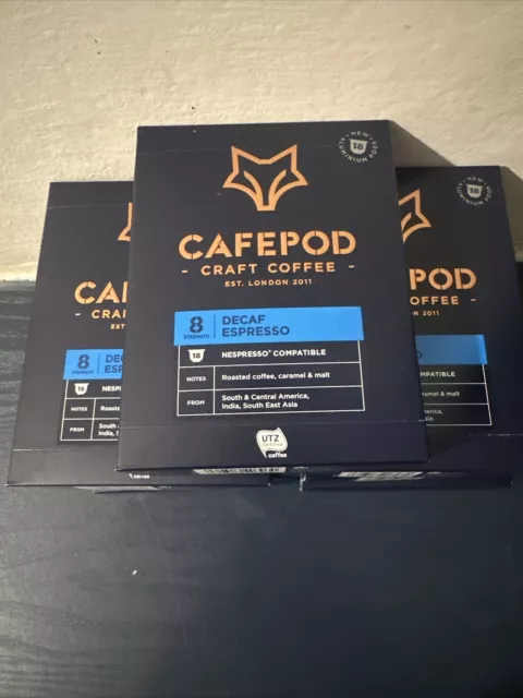 joblot - 70x Cafepod Craft Coffee - 7x 10 Pack - espresso - decaf - brunch