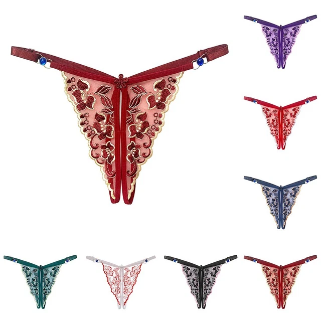 Slips hommes accessoires boîte de nuit sexy fosse pure broderie sans entrejambe