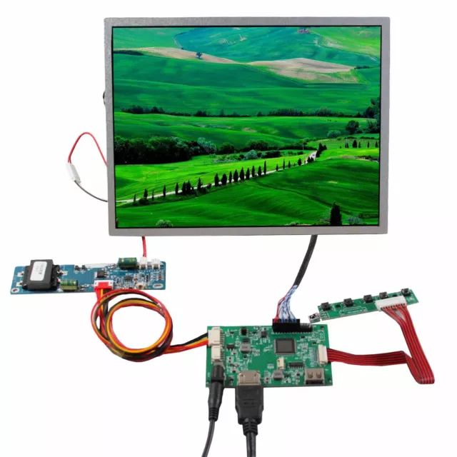 10.4" 1024x768 HD 4:3 1300nit Brightness IPS LCD Screen & HDMI USB Board 30pins