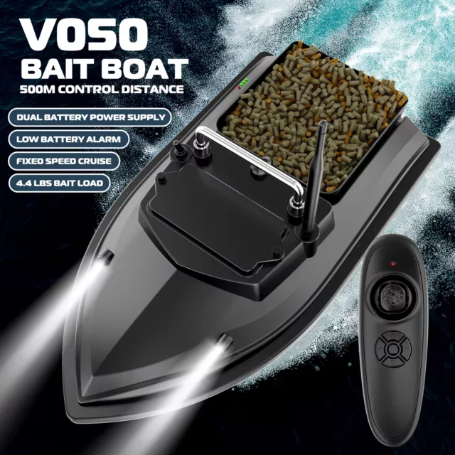 500m RC Wireless Fischerköder Futterboot Köderboot Baitboat Nachtangeln 2kg