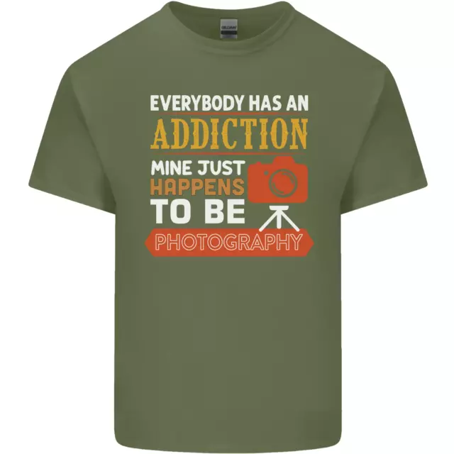 T-shirt top da uomo cotone Photography Addiction divertente fotografo 6