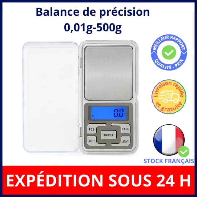 Balance de Précision Portable Électronique de Poche 0.01g à 500g Cuisine Bijoux