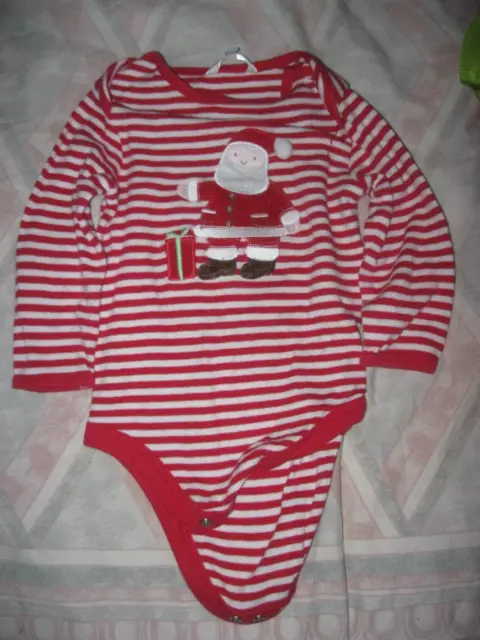 Gilet a maniche lunghe John Lewis rosso bambino Natale. Età 9 - 12 mesi.