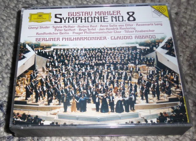 MAHLER SYMPHONIE No. 8 ABBADO BERLINER DEUTSCHE DG GERMANY FULL SILVER 2 CD