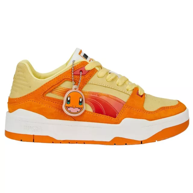 Puma x Pokemon Charmander Slipstream Lacciati Pelle scamosciata Gialla Scarpe da ginnastica per bambini