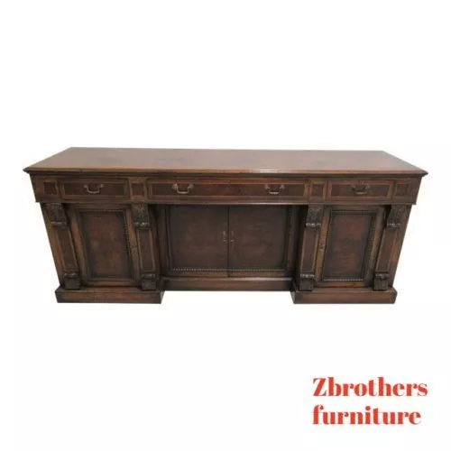 Fremarc Design Oak Carved Server Sideboard Buffet Console British Indies