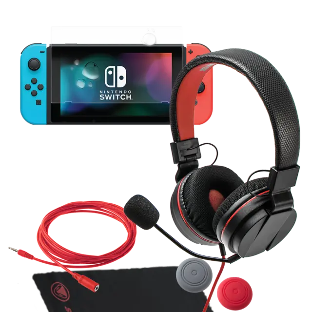 snakebyte Switch Gamer kit S 3,5mm Stereo Gaming Headset 4,5m Control Caps H9