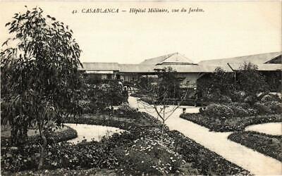 CPA AK CASABLANCA Hopital Militaire vue du Jardin MAROC (688568)