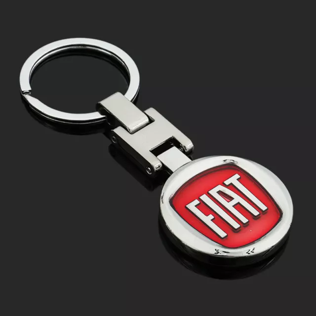 FIAT Red Logo Metal Car Keyring Keychain Metal Key Ring AUS