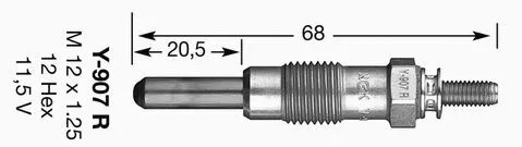 4x NGK spina luminosa Y-907R (4479)
