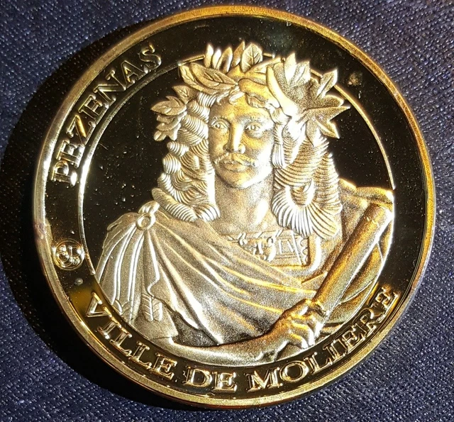 BELLE MÉDAILLE SUR la ville de Pézenas, ville de Molière, maison