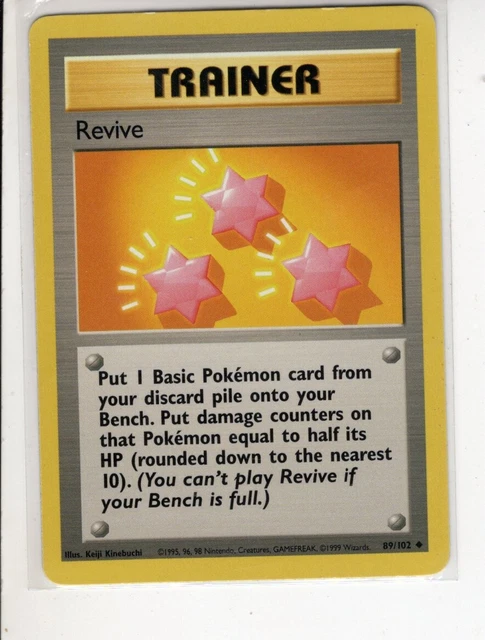 Revive Trainer Base Set Pokemon Card 89/102 Mp Revive Trainer Base Set Pokemon Card 89/102 Mp