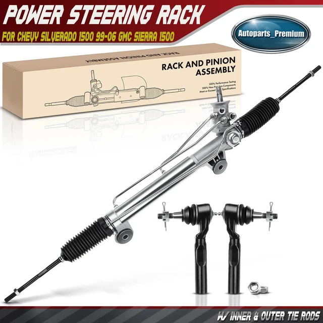 POWER STEERING RACK and Pinion + Outer Tie Rods for Chevy Silverado