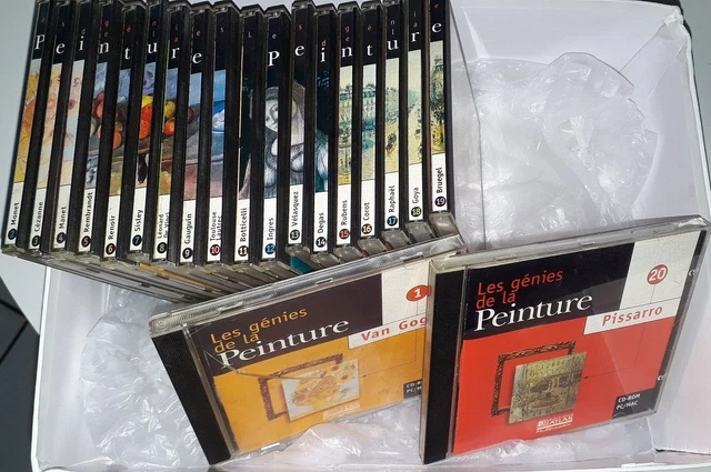 Collection Les Genies De La Peinture 20 Cd Rom Pc/Mac Editions Atlas