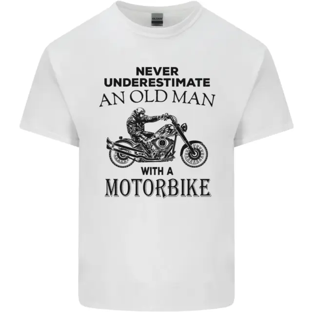 T-shirt top da uomo moto biker moto divertente da uomo cotone